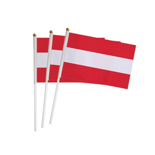 Pandiui23 20 Stück Österreich Kurbel Flaggen für Nationalfeiertag, Party, Paraden, Handflagge, Sportveranstaltungen, Bar-Dekoration, (54frt) von Pandiui23