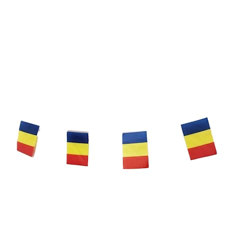 40 Stück Rumänien Flagge Österreich Flagge Rumänien Girlande 11.4M Rumänien Flaggen Rumänien Nationalflagge 14x21cm für Gartenbars Dekorationen (Rumänien) von Pandiui23