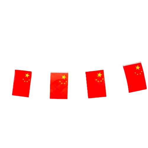 China-Flagge 40 Stück Chinesische Flagge, chinesische Girlande 11,4 m, chinesische Flagge, chinesische Nationalflagge 14 x 21 cm für Garten Bars Dekorationen (China) von Pandiui23
