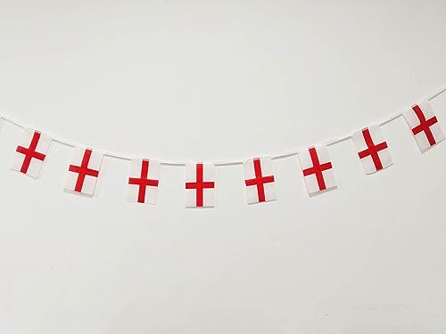 England-Flagge 40 Stück England Flaggen England Girlande 11,4 m England Flaggen Nationalflagge England 14 x 21 cm von Pandiui23