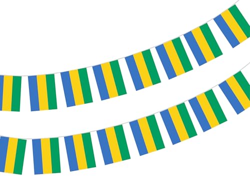 Flagge Gabun, 40 Stück, Gabun-Flagge, Gabun-Girlande, 11,4 m Flagge Gabun, 40 Stück, Gabun-Flagge, Gabun-Girlande, 11,4 m von Pandiui23