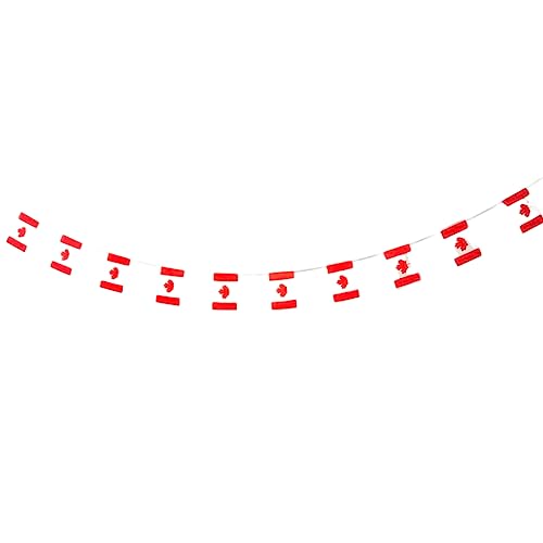 Kanadische Flagge, 40 Stück, kanadische Flagge, Kanada-Girlande, 11,4 m, kanadische Nationalflagge, 14 x 21 cm, für Gartenbar-Dekorationen (Kanada) von Pandiui23