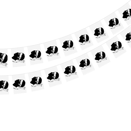 Pandiui23 Korsika-Flaggen, 40 Stück, Girlande, 11,4 m, Schwarz, 14 x 21 cm, Patriotisch, Verschiedene Anlässe von Pandiui23