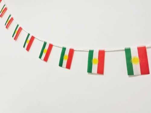 Pandiui23 Kurdistan-Flagge 40 Stück Kurdistan-Flagge Kurdistan Girlande 11,4M Kurdistan Flaggen Nationalflagge Europäische Flaggen 14x21cm für Bardekorationen Pandiui23 Kurdistan-Flagge 40 Stück Kurdistan-Flagge Kurdistan Girlande 11,4M Kurdistan Flaggen Nationalflagge Europäische Flaggen 14x21cm für Bardekorationen von Pandiui23