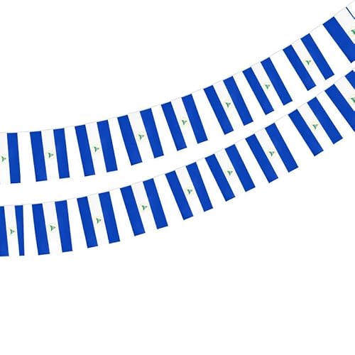 Pandiui23 Nicaragua 40 Stück Flaggenbanner 11.4M, 14 x 21 cm, Blau, Patriotisch, Dekoration, Alle Gelegenheiten Pandiui23 Nicaragua 40 Stück Flaggenbanner 11.4M, 14 x 21 cm, Blau, Patriotisch, Dekoration, Alle Gelegenheiten von Pandiui23