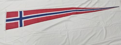 Premium Langwimpel Stoffgewicht, robustes und witterungsbeständiges Schiffsflaggentuch - verschiedene Größen - Wimpel SH, Fahnenmast Zubehör (Norwegen, 30 X 200 cm) von Pandiui23
