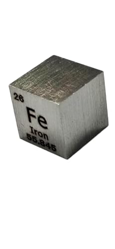 Würfel aus Metallelementen – Set mit lasergravierten Dichtewürfeln für eine Sammlung des Periodensystems von Elementen (1, Eisen) von Pandiui23