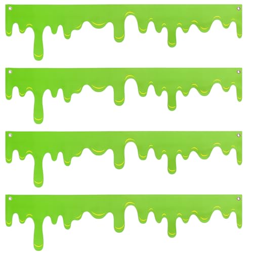 Panelee Halloween-Schleim-Banner, 130 x 33 cm, Halloween-Thema-Party, hängende Hintergrunddekoration, Schleim, Dachzaun-Schilder, Dekoration für Innen- und Außenbereich, Traufen, Türen, Fenster Panelee Halloween-Schleim-Banner, 130 x 33 cm, Halloween-Thema-Party, hängende Hintergrunddekoration, Schleim, Dachzaun-Schilder, Dekoration für Innen- und Außenbereich, Traufen, Türen, Fenster von Panelee