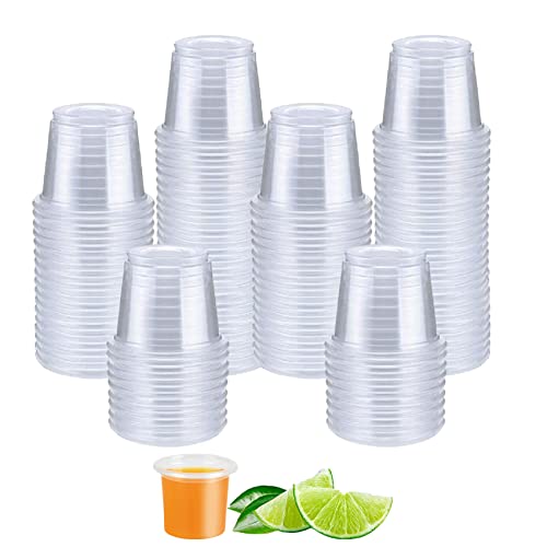 Panexf 100 Stück Schnapsgläser Plastik, 2cl/20ml Shotgläser plastikbecher Schnapsbecher aus PP - Material, Wiederverwendbarer Trinkbecher für Party Spaß von Panexf