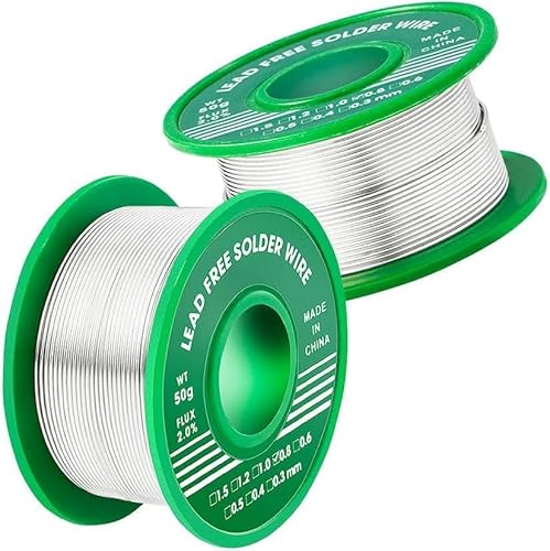 2 Rollen Lötzinn Bleihaltig, Lötdraht Mit Flussmittel 0.8mm, 30g Pro Rolle, Für Elektronikreparaturen Und Modellbau 2 Rollen Lötzinn Bleihaltig, Lötdraht Mit Flussmittel 0.8mm, 30g Pro Rolle, Für Elektronikreparaturen Und Modellbau von PangWuu