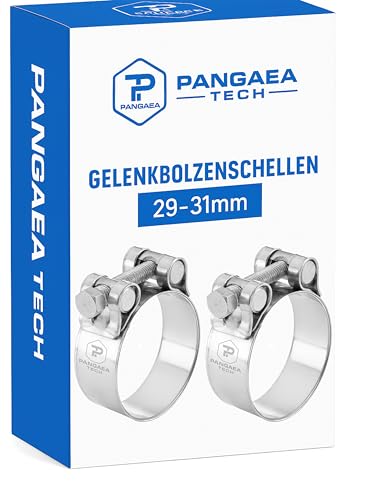 Pangaea Tech Gelenkbolzenschelle Edelstahl 29-31 mm 2er Set - Extra stark dank M6-Spannbolzen - Schlauchschellen Edelstahl - 20mm Bandbreite - V2A W4 Qualität nach DIN3017 Pangaea Tech Gelenkbolzenschelle Edelstahl 29-31 mm 2er Set - Extra stark dank M6-Spannbolzen - Schlauchschellen Edelstahl - 20mm Bandbreite - V2A W4 Qualität nach DIN3017 von Pangaea Tech