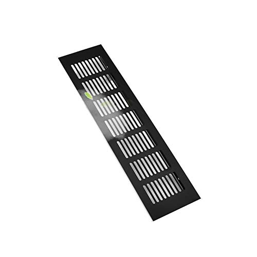 Jinchao-lüftungsgitter, Aluminiumgehäuse, Entlüfter, schwarz, Dekoration Abdeckung, Lochstecker Lüftungsgitter for Schränke Cupboar, Ersatzteile (Color : Width 150mm, Product Size : Long 450MM) von Pangocho