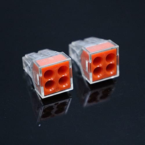 Pangocho Jinchao-Anschlussdose 10 stücke PCT-104 773-104 Push-Drahtverdrahtungsanschluss, für Anschlusskasten, 4-Pin, Leiterklemmblock-Kabel-Anschluss Schutzvorrichtung von Pangocho
