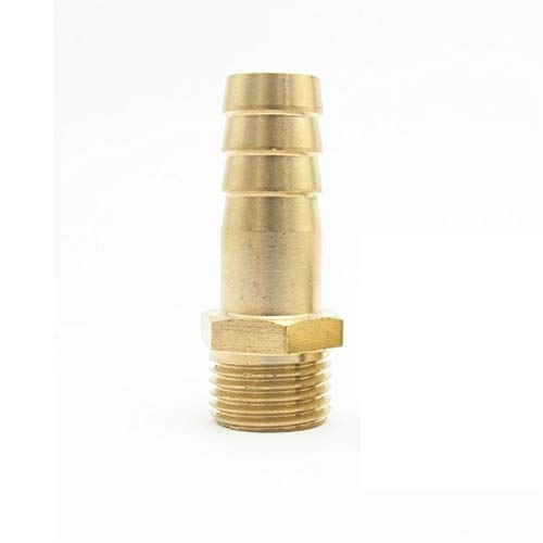 Pangocho Jinchao-Messing Schlauchtülle Metrisches Außengewinde Messingrohr Stecker-Adapter, 8mm 10mm 12mm 13mm 16mm OD Schlauchkupplung X M14 M16 M20, Armaturen reparieren (Color : M16x1.5 to 16mm) von Pangocho