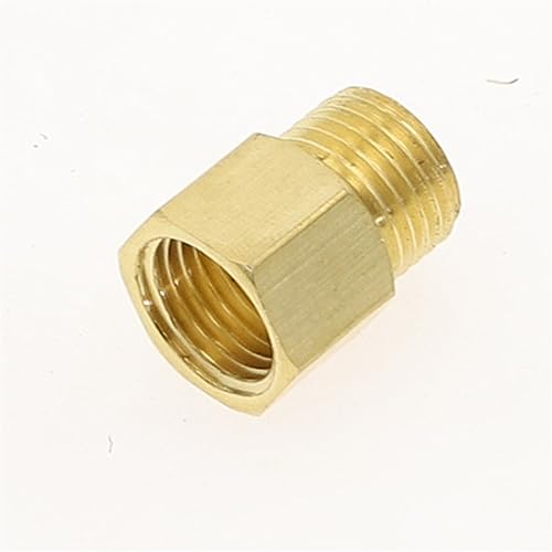 Pangocho Messing-Rohrverschraubungen, BSP-Außengewinde, gerader Winkel, 3-Wege-4-Wege-Stecker, Mutter, Dichtung, Messing-Adapter, Kupplungsstecker(Straight-FM,3/8") von Pangocho