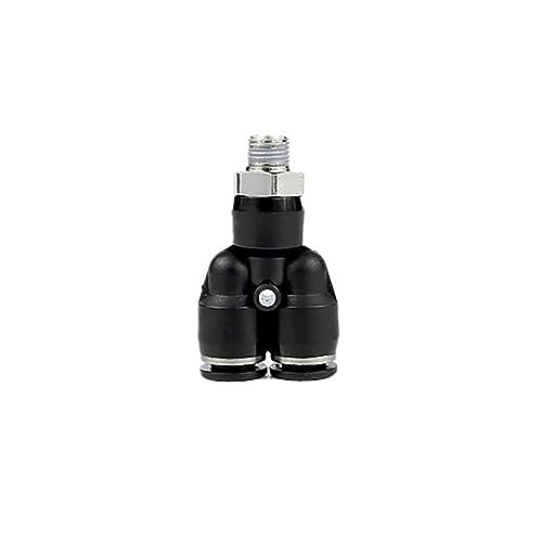 Pangocho PC/PCF/PB/PKB/PH/PL/PLF/PX/SL Pneumatischer Luftanschluss 4 mm 6 mm 8/10 mm Gewinde 1/8 1/4 3/8 1/2 schwarze Kunststoffschlauchanschlüsse(10-03 (10mm-3l8),PX) von Pangocho