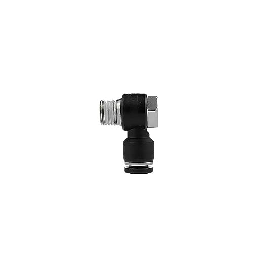 Pangocho PH/PL/PLF Pneumatischer Luftanschluss 4 mm 6 mm 8/10 mm Gewinde 1/8 1/4 3/8 1/2 schwarze Kunststoffschlauchanschlüsse(4-01 (4mm-1l8),PH) von Pangocho