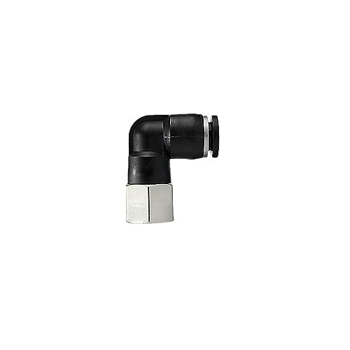 Pangocho PH/PL/PLF Pneumatischer Luftanschluss 4 mm 6 mm 8/10 mm Gewinde 1/8 1/4 3/8 1/2 schwarze Kunststoffschlauchanschlüsse(6-04 (6mm-1l2),PLF) von Pangocho