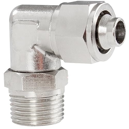 Pangocho PL-Schlauchrohranschlüsse, Kupfer-Pneumatikanschlüsse, Luftanschluss, Außendurchmesser 4, 6, 8, 10, 12 mm, Gewinde 1/8, 3/8, 1/2 Zoll, 1/4 Zoll, BSP-Schnellverbinder(10mm,3/8") von Pangocho