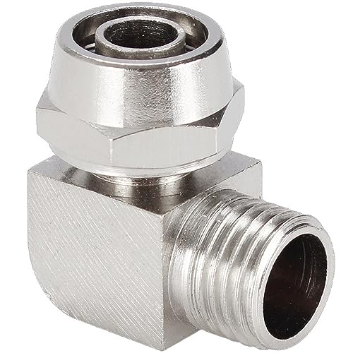 Pangocho PV-Schlauchrohranschlüsse, Kupfer-Pneumatikanschlüsse, Luftanschluss, Außendurchmesser 4, 6, 8, 10, 12 mm, Gewinde 1/8, 3/8, 1/2 Zoll, 1/4 Zoll, BSP-Schnellanschluss(8mm,1/8") von Pangocho