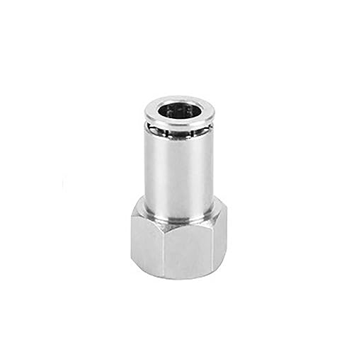 Pangocho Pneumatische Schlauchverschraubung aus Edelstahl 304, 8 mm, Vollmetall-Schnellverschluss-Rohrverbinder, 1/2, 1/8, 1/4, 3/8(8-04,PCF) von Pangocho