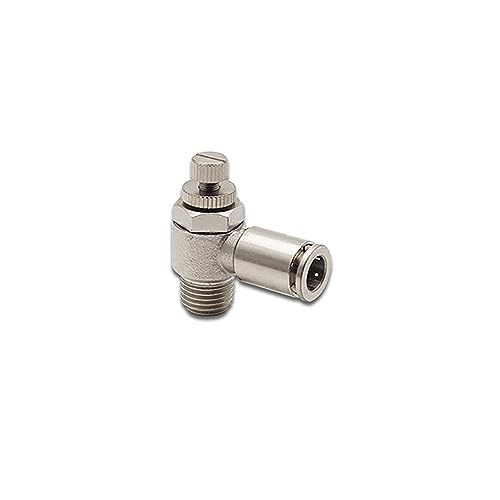 Pangocho Vernickeltes Messing, Push-In-Schnellverbinder, Luftanschluss, pneumatische Anschlüsse, BSPT M5 1/8'', 1/4'', 3/8'', 1/2'' männlich(4-M5 (4mm-M5),SL) von Pangocho