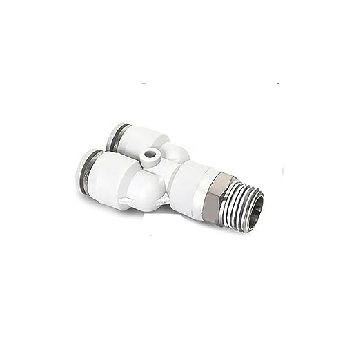 Pangocho Weißer pneumatischer Schnellkupplungs-Luftschlauch 4 6 mm 8 mm 10 mm 12 mm BSP-Außengewinde PT 1/8 1/4 3/8 1/2(10-02 (10mm-PT1l4),PX) von Pangocho