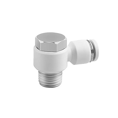 Pangocho Weißer pneumatischer Schnellkupplungs-Luftschlauch 4 6 mm 8 mm 10 mm 12 mm BSP-Außengewinde PT 1/8 1/4 3/8 1/2(6-M5 (6mm-M5),PH) von Pangocho