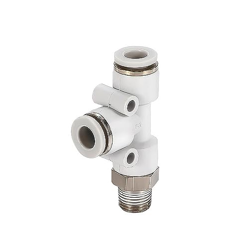 Pangocho Weißes Messing, vernickelt, pneumatischer Fitting, Rohrverbinder, Rohr, Luft-Schnellanschlüsse, Wasser-Push-In-Schlauch(10-01,PD) von Pangocho