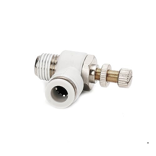 Pangocho Weißes Messing, vernickelt, pneumatischer Fitting, Rohrverbinder, Rohr, Luft-Schnellanschlüsse, Wasser-Push-In-Schlauch(12-03,SL) von Pangocho