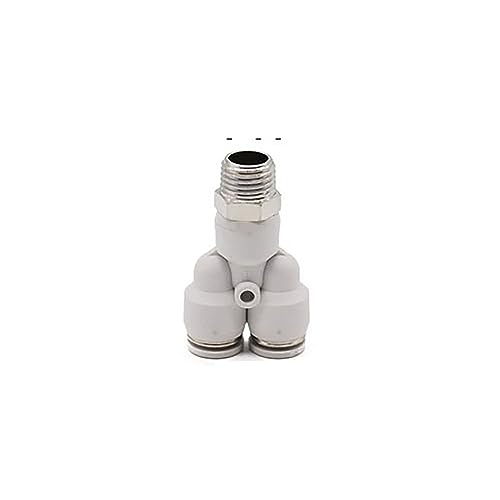 Pangocho Weißes Messing, vernickelt, pneumatischer Fitting, Rohrverbinder, Rohr, Luft-Schnellanschlüsse, Wasser-Push-In-Schlauch(8-03,PX) von Pangocho