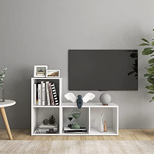 Pangshiyuan 2-Piece TV Stand Set with Engineered Wood, Spacious Storage, Adjustable for Horizontal or Vertical Placement, White, 72x35x36.5cm Pangshiyuan 2-Piece TV Stand Set with Engineered Wood, Spacious Storage, Adjustable for Horizontal or Vertical Placement, White, 72x35x36.5cm von Pangshiyuan