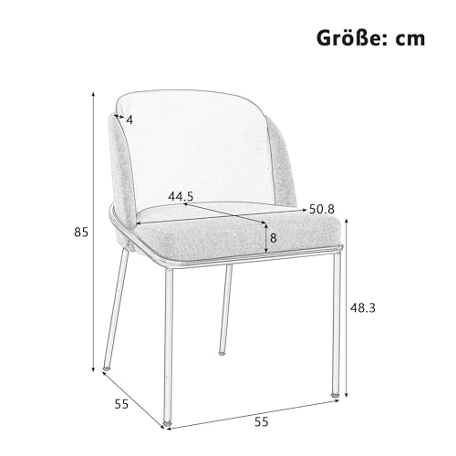 Pangshiyuan 2er Set Moderner Esszimmerstuhl mit Schrägstuhlbein, Verstellbaren Füßen, Ergonomischer Rückenlehne, Ideal für Wohnzimmer und Büro, Grau + Marine Pangshiyuan 2er Set Moderner Esszimmerstuhl mit Schrägstuhlbein, Verstellbaren Füßen, Ergonomischer Rückenlehne, Ideal für Wohnzimmer und Büro, Grau + Marine von Pangshiyuan