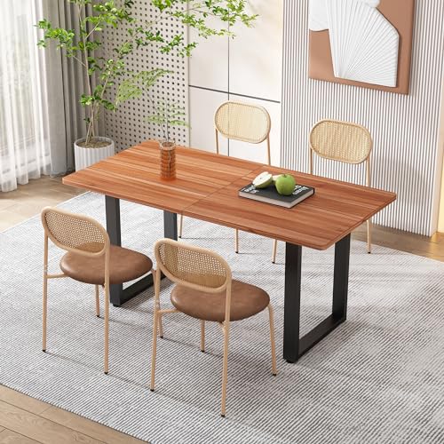 Pangshiyuan 4er Set Esszimmerstühle mit PU-Sitz, Rattan Rückenlehne, Metallbeine, Ergonomisches Design, Komfortabel für Wohnzimmer, Schlafzimmer und gewerbliche Nutzung, Braun Pangshiyuan 4er Set Esszimmerstühle mit PU-Sitz, Rattan Rückenlehne, Metallbeine, Ergonomisches Design, Komfortabel für Wohnzimmer, Schlafzimmer und gewerbliche Nutzung, Braun von Pangshiyuan