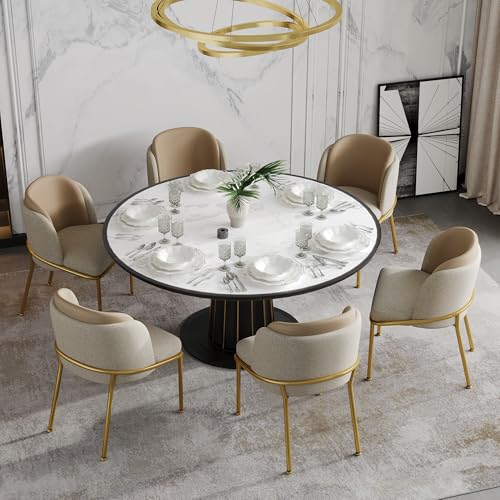Pangshiyuan 6 St Moderner Stuhl mit Schrägstuhlbein und Verstellbare Füße, Ergonomisch, Vielseitig Einsetzbar, Beige+Khaki, 55x55x85cm Pangshiyuan 6 St Moderner Stuhl mit Schrägstuhlbein und Verstellbare Füße, Ergonomisch, Vielseitig Einsetzbar, Beige+Khaki, 55x55x85cm von Pangshiyuan