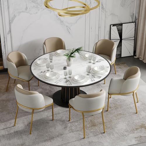 Pangshiyuan 6 St Moderner Stuhl mit Schrägstuhlbein und Verstellbare Füße, Ergonomisch, Vielseitig Einsetzbar, Beige, 55x55x85cm Pangshiyuan 6 St Moderner Stuhl mit Schrägstuhlbein und Verstellbare Füße, Ergonomisch, Vielseitig Einsetzbar, Beige, 55x55x85cm von Pangshiyuan