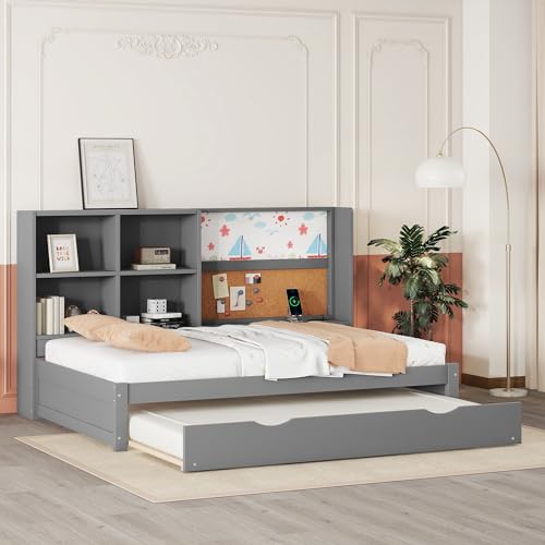 Pangshiyuan 90 cm Schlafsofa mit ausziehbarem Bett, USB-Ladeanschluss, Zeichenbrett, mehrere Staufächer, Grau - Pangshiyuan 90 cm Schlafsofa mit ausziehbarem Bett, USB-Ladeanschluss, Zeichenbrett, mehrere Staufächer, Grau - von Pangshiyuan