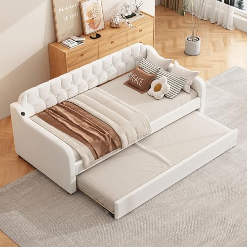 Pangshiyuan 90 cm Schlafsofa mit ausziehbarem Rollbett, mit Schreibtisch, USB-Anschluss, vielseitig, grau Pangshiyuan 90 cm Schlafsofa mit ausziehbarem Rollbett, mit Schreibtisch, USB-Anschluss, vielseitig, grau von Pangshiyuan