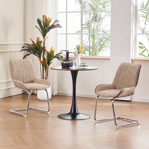 Pangshiyuan Esszimmerstühle Set von 2, Kunstlederbezug, Schaumstoffpolsterung, Stabiler Metallrahmen, Modern für Wohnzimmer, Esszimmer, Küche, Khaki, 56x51x81cm Pangshiyuan Esszimmerstühle Set von 2, Kunstlederbezug, Schaumstoffpolsterung, Stabiler Metallrahmen, Modern für Wohnzimmer, Esszimmer, Küche, Khaki, 56x51x81cm von Pangshiyuan