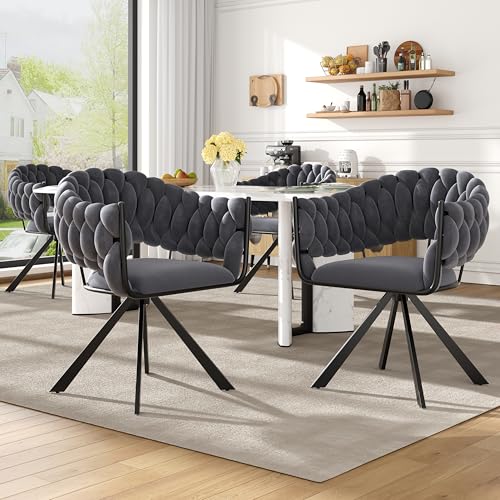 Pangshiyuan Esszimmerstuhl mit hochwertigem Samtstoff, ergonomisches Design, verstellbare Füße, klauenförmige Metallbeine, Leichter Luxus-Stuhl im Modestil, 4er Set, Grau Pangshiyuan Esszimmerstuhl mit hochwertigem Samtstoff, ergonomisches Design, verstellbare Füße, klauenförmige Metallbeine, Leichter Luxus-Stuhl im Modestil, 4er Set, Grau von Pangshiyuan