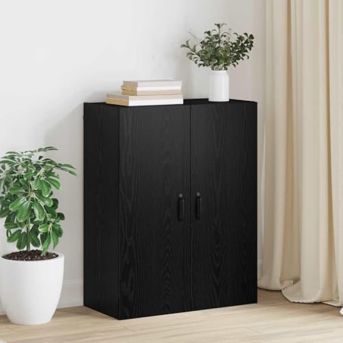 Pangshiyuan Hängeschrank mit 2 Türen aus Holzwerkstoff, Wandmontage für Wohnzimmer und Schlafzimmer, Stauraum mit Regalen, Schwarze Eiche Optik, 69.5W x 34D x 90H cm Pangshiyuan Hängeschrank mit 2 Türen aus Holzwerkstoff, Wandmontage für Wohnzimmer und Schlafzimmer, Stauraum mit Regalen, Schwarze Eiche Optik, 69.5W x 34D x 90H cm von Pangshiyuan