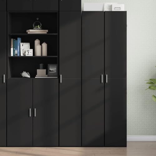 Pangshiyuan Highboard Sonoma-Eiche, Holzwerkstoff, Viel Stauraum, Benutzerfreundliche Griffe, Pflegeleicht, 70x42,5x185 cm von Pangshiyuan