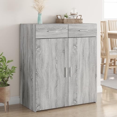 Pangshiyuan Highboard mit Holzwerkstoff, Weiß, Viel Stauraum, Benutzerfreundliche Griffe, Pflegeleicht, 80x42,5x185 cm von Pangshiyuan