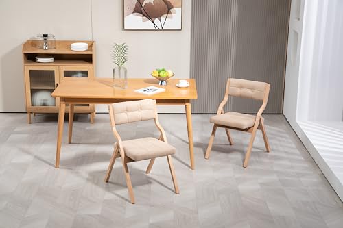 Pangshiyuan Klappstuhl 2er Set aus Holz mit gepolstertem Sitz und Rückenlehne, faltbar, tragbar, bequemer Esszimmerstuhl für Gäste Küche Büro Hochzeit Party, Khaki, 61x48x77cm Pangshiyuan Klappstuhl 2er Set aus Holz mit gepolstertem Sitz und Rückenlehne, faltbar, tragbar, bequemer Esszimmerstuhl für Gäste Küche Büro Hochzeit Party, Khaki, 61x48x77cm von Pangshiyuan