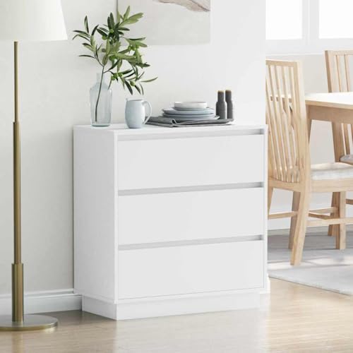 Pangshiyuan LED Nachttisch mit 2 Schubladen, Holzwerkstoff, Modernes Minimalistisches Design, Weiße Matt Oberfläche, Schlafzimmer Kommode, 71W x 34.5D x 75H cm Pangshiyuan LED Nachttisch mit 2 Schubladen, Holzwerkstoff, Modernes Minimalistisches Design, Weiße Matt Oberfläche, Schlafzimmer Kommode, 71W x 34.5D x 75H cm von Pangshiyuan