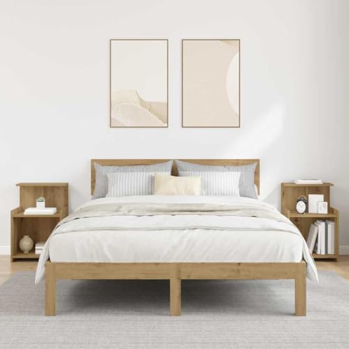 Pangshiyuan Nachttisch 2er Set aus Holzwerkstoff mit Schublade, Schlankes Modernes Design, Nachttisch mit Stauraum, Kommode für Schlafzimmer, Eiche Optik, 40W x 35D x 60H cm Pangshiyuan Nachttisch 2er Set aus Holzwerkstoff mit Schublade, Schlankes Modernes Design, Nachttisch mit Stauraum, Kommode für Schlafzimmer, Eiche Optik, 40W x 35D x 60H cm von Pangshiyuan