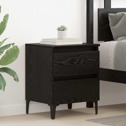 Pangshiyuan Nachttisch mit Schublade aus Holzwerkstoff, Strukturierte Oberfläche in Schwarze Eiche, Moderner Beistelltisch für Schlafzimmer, Stauraum, 40W x 35D x 50H cm Pangshiyuan Nachttisch mit Schublade aus Holzwerkstoff, Strukturierte Oberfläche in Schwarze Eiche, Moderner Beistelltisch für Schlafzimmer, Stauraum, 40W x 35D x 50H cm von Pangshiyuan