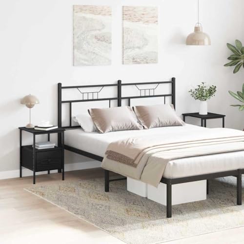 Pangshiyuan Nachttisch mit Schubladen in Schwarz-Eiche, Moderner Beistelltisch mit Stauraum, Minimalistisches Design, Schlafzimmermöbel, Kompakt und Funktional, 34W x 36D x 50H cm von Pangshiyuan