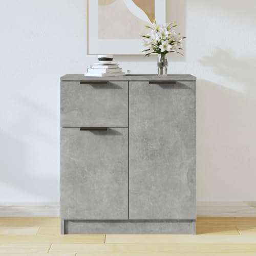Pangshiyuan Sideboard Betongrau mit 4 Fächern und Schublade, Modernes TV-Schrank mit Stauraum, Wohnzimmer Kommode für Deko & Aufbewahrung, Holzwerkstoff, 60W x 30D x 70H cm Pangshiyuan Sideboard Betongrau mit 4 Fächern und Schublade, Modernes TV-Schrank mit Stauraum, Wohnzimmer Kommode für Deko & Aufbewahrung, Holzwerkstoff, 60W x 30D x 70H cm von Pangshiyuan