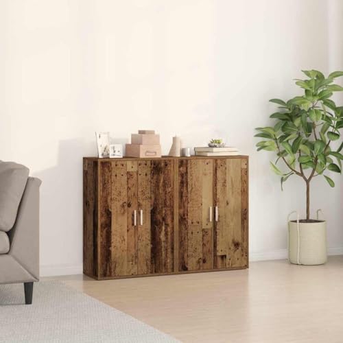 Pangshiyuan Sideboard Buffet Schrank aus Holzwerkstoff, Modernes Altholz Design mit 2 Türen, Stauraum Möbel für Wohnzimmer Esszimmer Küche, Altholz, 60W x 31D x 84H cm Pangshiyuan Sideboard Buffet Schrank aus Holzwerkstoff, Modernes Altholz Design mit 2 Türen, Stauraum Möbel für Wohnzimmer Esszimmer Küche, Altholz, 60W x 31D x 84H cm von Pangshiyuan